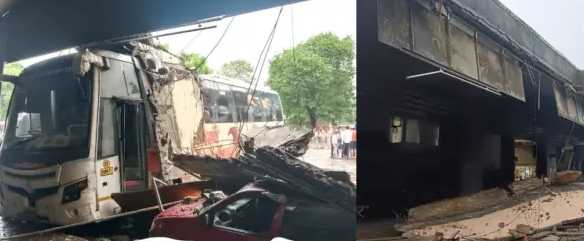 सिन्नर बस स्थानक छत कोसळले
