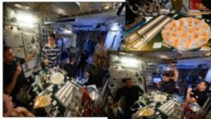 अंतराळात शून्य गुरुत्वात ‘मेजवानी’चा आनंद!