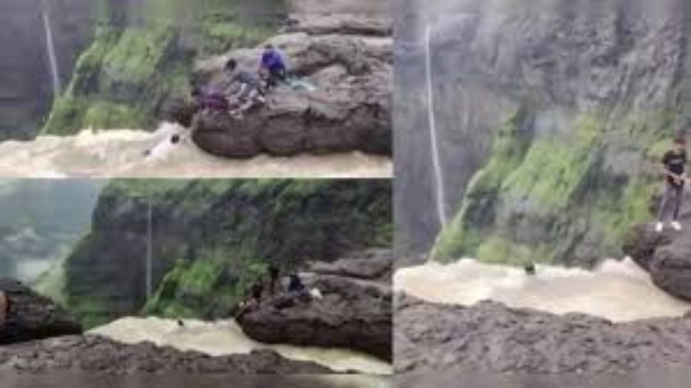 पुण्यात काळू धबधब्यावर थरार!