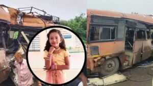 एसटी बसचा ट्रकसोबत भीषण अपघात, चिमुकलीचा जागीच मृत्यू, २० प्रवासी जखमी