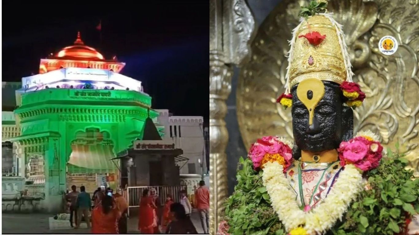 स्वातंत्र्यदिनानिमित्त पंढरपूरच्या विठ्ठल मंदिराला तिरंगा रंगांची आकर्षक रोषणाई