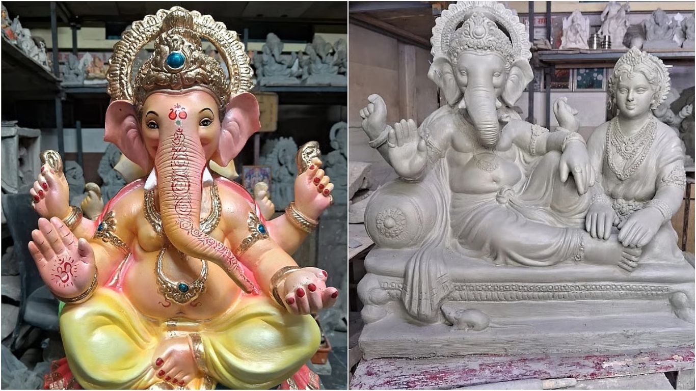 शाडूच्या गणेश मूर्तींना विक्रमी मागणी, किंमतीत 30% वाढ