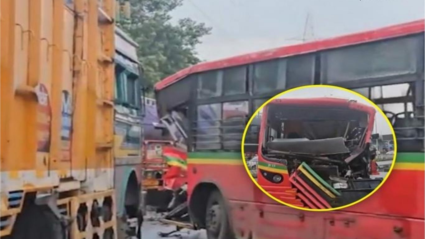 सडक अर्जुनीत खासगी बस-ट्रक अपघात; 6 प्रवासी गंभीर जखमी, 6 महिन्याच्या बालिकेचा समावेश