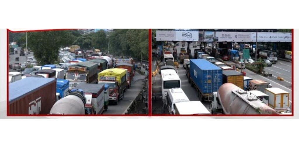 मुलुंड टोल नाक्यावर कडेकोट पोलिस बंदोबस्त, मराठा आंदोलनाच्या पार्श्वभूमीवर तपासणीमुळे वाहतूक कोंडी