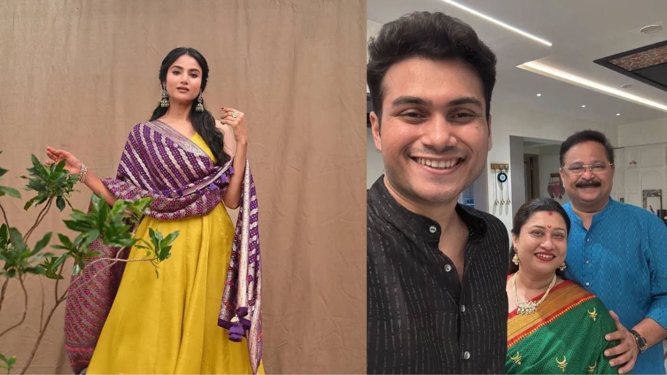 बांदेकर कुटुंबाच्या बाप्पाच्या आरतीत पूजा बिरारीची उपस्थिती; लग्नाच्या चर्चांना उधाण