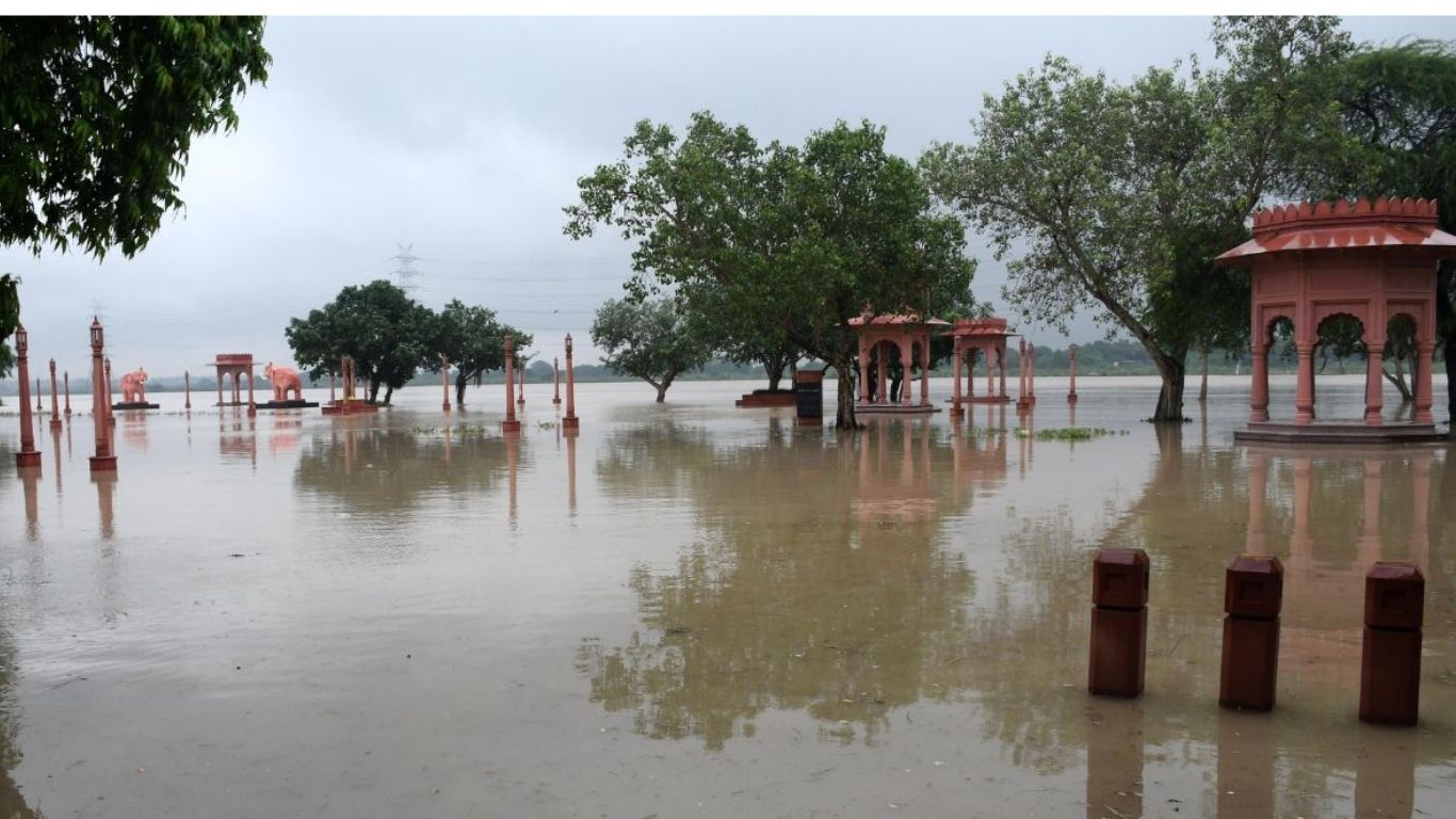 दिल्लीतील मुसळधार पावसाचा फटका; 100 पेक्षा जास्त रेल्वेगाड्या ठप्प, यमुना लोखंडी पूल बंद