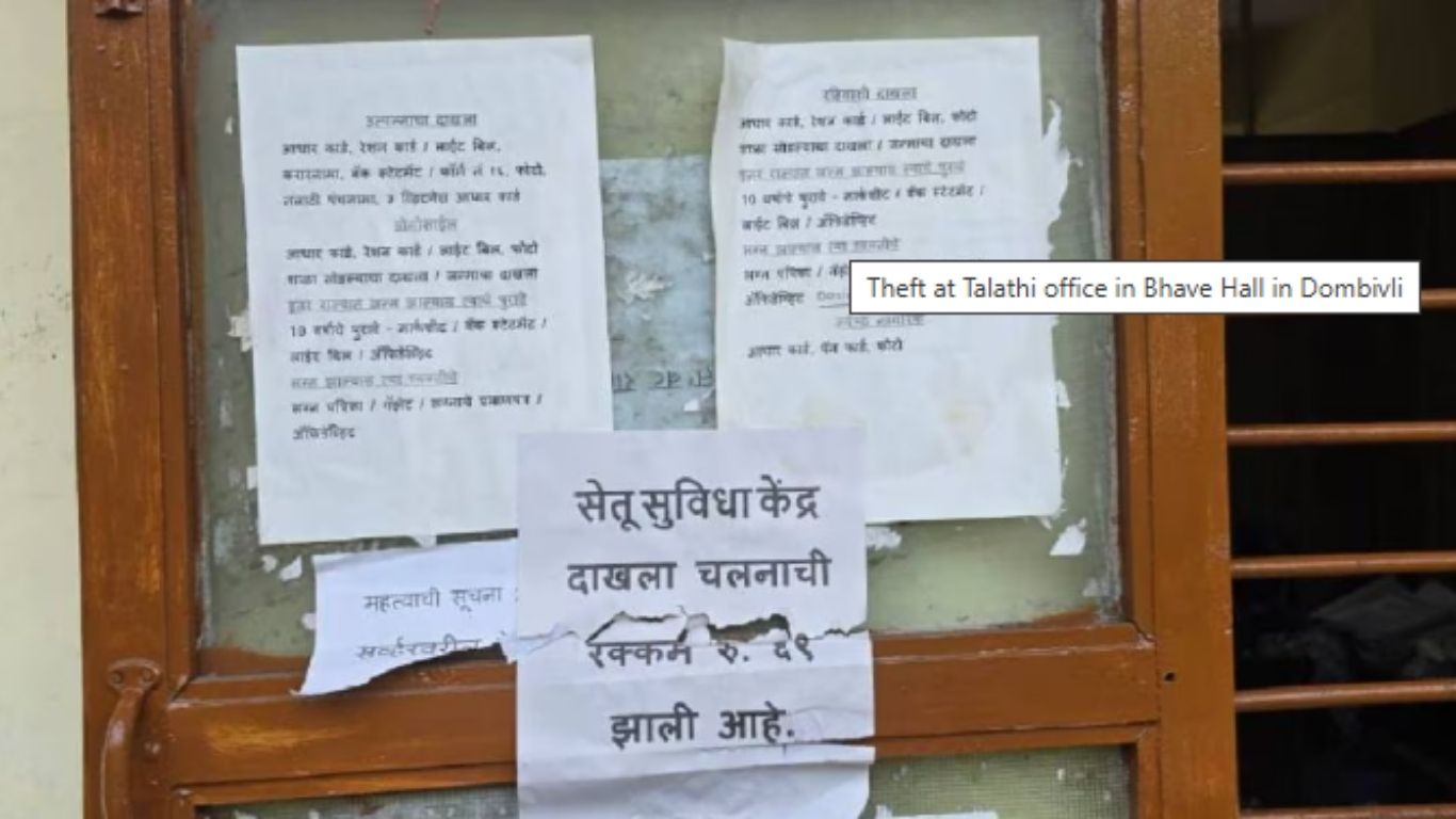 डोंबिवलीत तलाठी कार्यालय फोडले; फायटर क्लब सुरू करण्यासाठी मंत्रालयातील शिपायाचा धक्कादायक प्रकार
