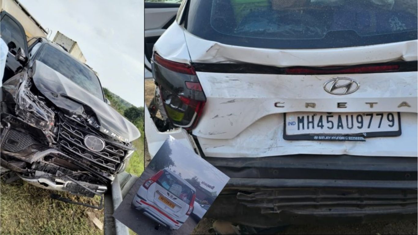 पुणे रील स्टार प्रतीक शिंदेचा फॉर्च्युनर अपघात; 3 वाहनांचे नुकसान