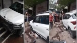 घाटकोपर एलबीएस मार्गावर भीषण कार अपघात, तिघेजण गंभीर जखमी