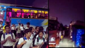 Vasai Traffic Jam: 70 KM प्रवासासाठी शेकडो विद्यार्थी 12 तास वाहतूक कोंडीत अडकले