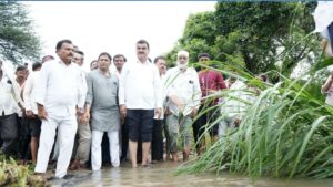 केंद्र सरकारचे पथक धाराशिव जिल्ह्यात दाखल; अतिवृष्टी आणि पूरनुकसानीची पाहणी सुरू