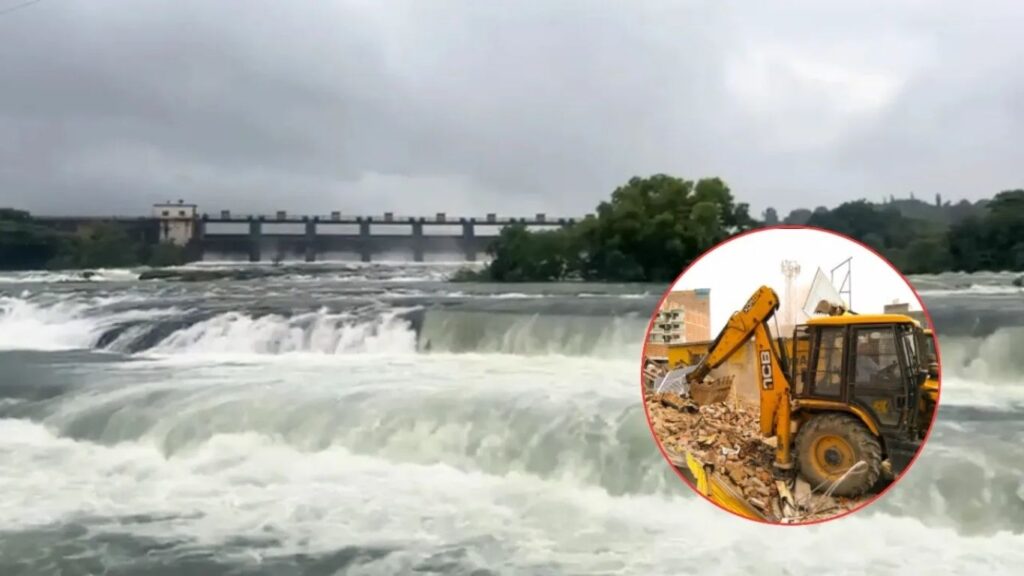 पुणे: खडकवासला धरणक्षेत्रात मोठी कारवाई! कुडजे परिसरातील बेकायदा रिसॉर्ट-बंगले जमीनदोस्त; RTO चीही धडक तपासणी