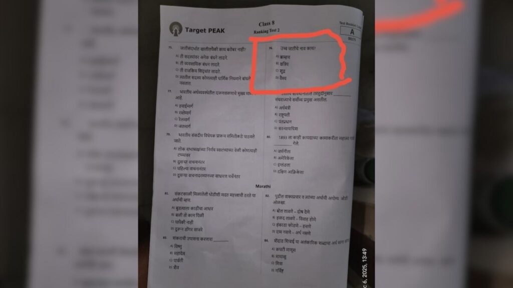 Yavatmal News: शिष्यवृत्तीच्या सराव प्रश्नपत्रिकेत ‘उच्च जात’ प्रश्नाचा वाद; शिक्षकांचा संताप, CEO कडून स्पष्टीकरण मागवला