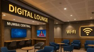 Digital Lounge: मुंबईकरांसाठी Good News! मुंबई सेंट्रल रेल्वे स्थानकावर सुरु झाले ऑफिससारखे ‘डिजिटल लाउंज’