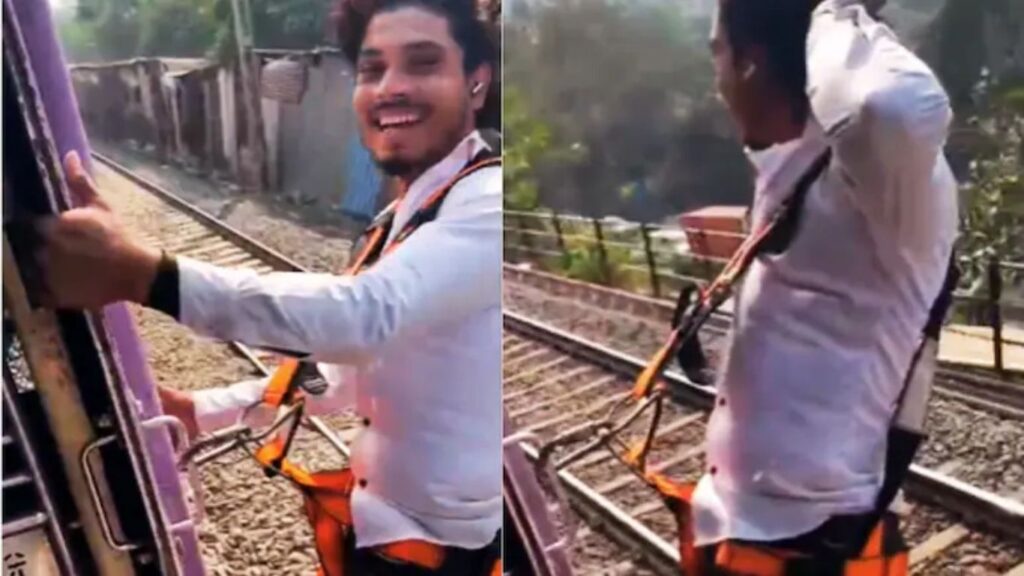 Mumbai News : लाईक्ससाठी जीवघेणा स्टंट! दोन्ही हात सोडून लोकलच्या दरवाज्याला लटकणाऱ्या तरुणाला अटक