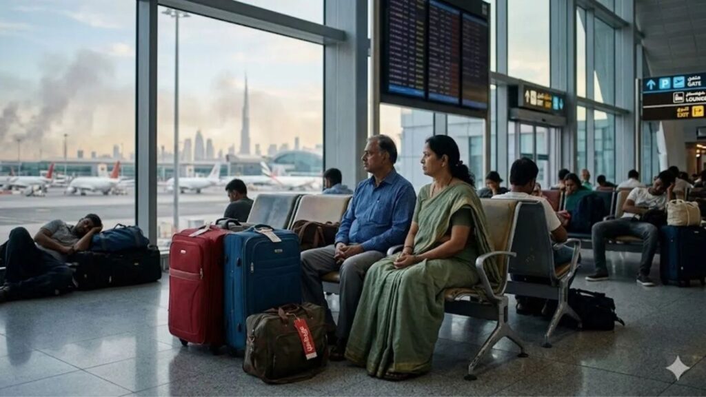 US-Israel Iran War: उरणचे दाम्पत्य अ‍ॅनिव्हर्सरीसाठी दुबईत गेले, युद्धामुळे विमानसेवा बंद; शेकडो भारतीय अडकले