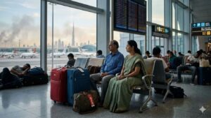 US-Israel Iran War: उरणचे दाम्पत्य अ‍ॅनिव्हर्सरीसाठी दुबईत गेले, युद्धामुळे विमानसेवा बंद; शेकडो भारतीय अडकले