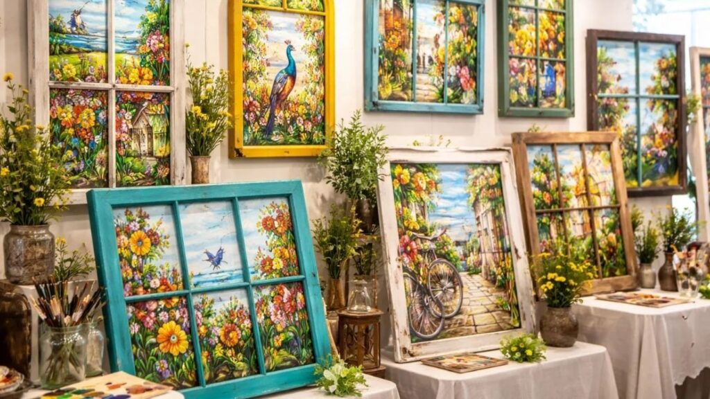 मुंबईत ‘द पेंटेड विंडो’ चित्रप्रदर्शन नंदिता देसाईंच्या हस्तनिर्मित खिडक्यांवरील ५० कलाकृतींचा अनोखा संगम