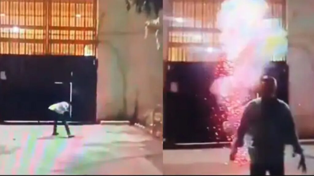 आधारवाडी जेलबाहेर फटाक्यांची आतषबाजी Satish Kamble उर्फ सत्या भाईच्या समर्थकांचा धक्कादायक प्रकार