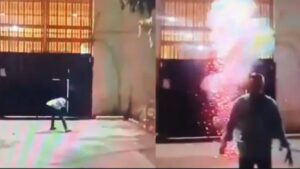 आधारवाडी जेलबाहेर फटाक्यांची आतषबाजी Satish Kamble उर्फ सत्या भाईच्या समर्थकांचा धक्कादायक प्रकार