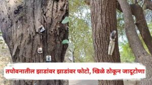 नाशिक तपोवनात झाडांवर खिळे ठोकून अंधश्रद्धेचा प्रकार; ‘काळी विद्या’ प्रकरणाने खळबळ