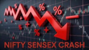 शेअर बाजारात मोठी घसरण; सेन्सेक्स 1500 अंकांनी कोसळला, निफ्टीतही मोठी पडझड