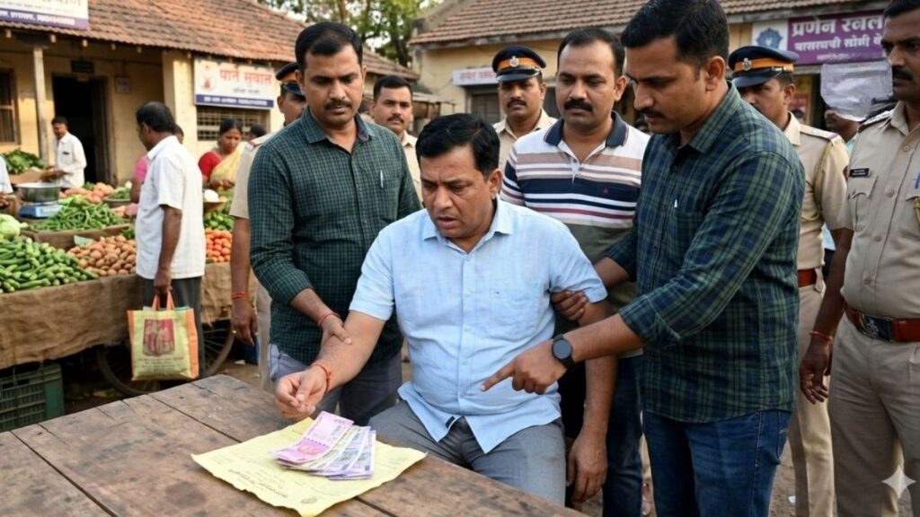 पुरंदरमध्ये कृषी विभागात लाचखोरी उघड शेतकऱ्याच्या धाडसाने अमोल सुतार रंगेहाथ पकडला