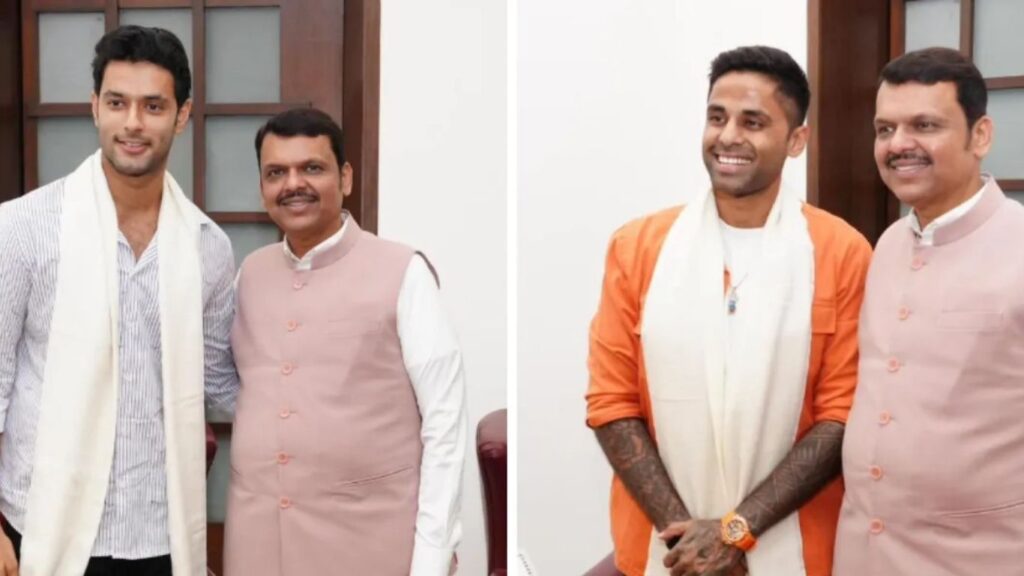 T20 World Cup 2026: सूर्यकुमार यादव आणि शिवम दुबे यांचा ‘वर्षा’ निवासस्थानी फडणवीसांकडून सत्कार