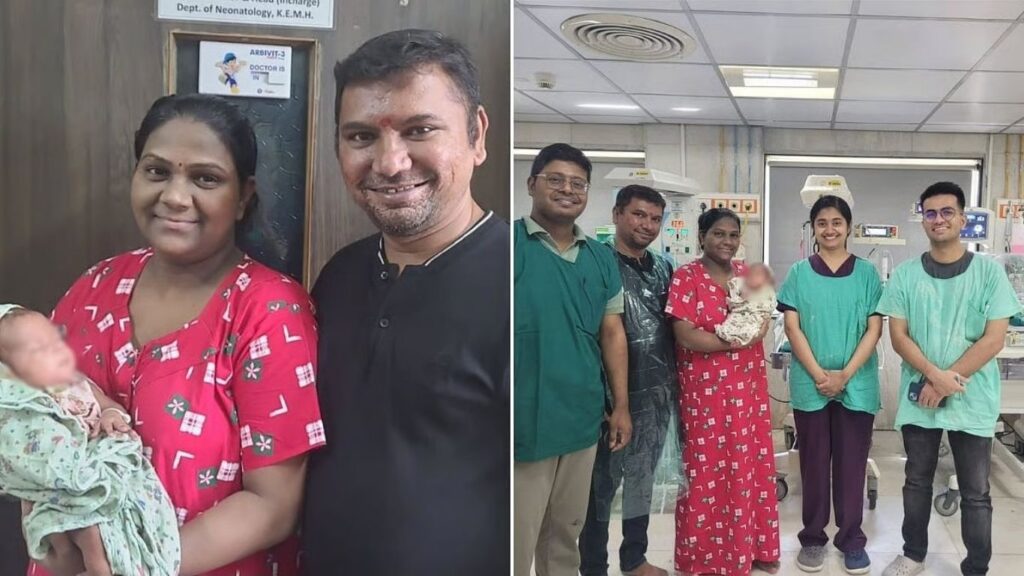 KEM रुग्णालयाचा चमत्कार: २५ आठवड्यांचं ६०० ग्रॅम बाळ मृत्यूवर मात करून सुखरूप घरी