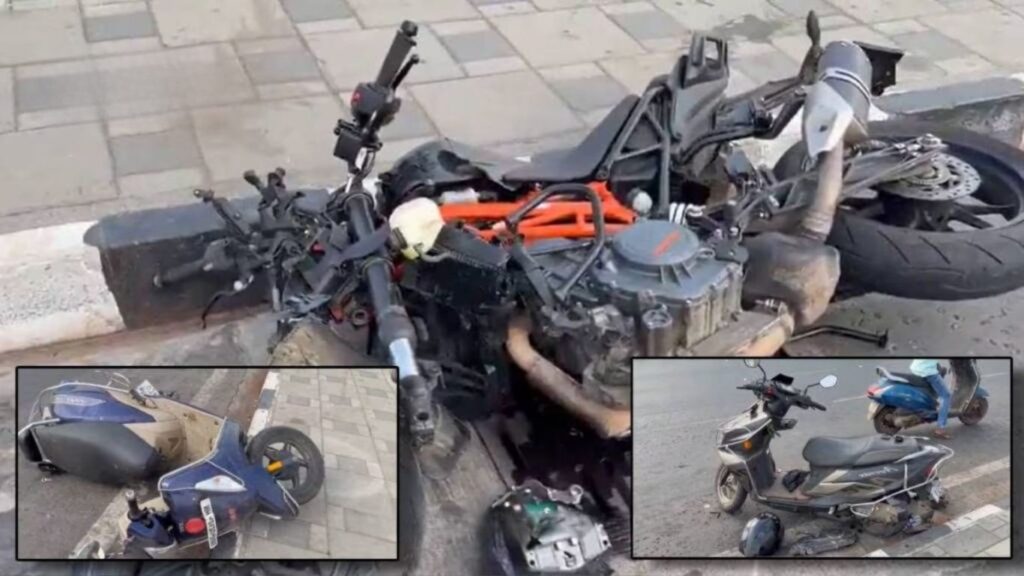 Mumbai Accident: मरीन ड्राइव्हवर भीषण अपघात दुचाकीच्या धडकेत पादचाऱ्यासह तिघांचा मृत्यू