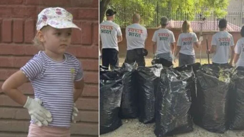 ‘स्वच्छ भारत’ मोहिमेला रशियन दूतावासाची साथ चिमुकल्याच्या सहभागाने जिंकली मने