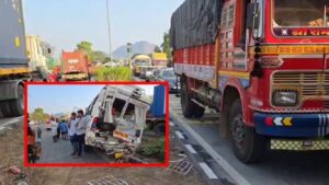 पालघर अपघात: मुंबई–अहमदाबाद महामार्गावर मिनी ट्रॅव्हलरचा भीषण अपघात एकाच कुटुंबातील 15 जखमी, 1 ठार