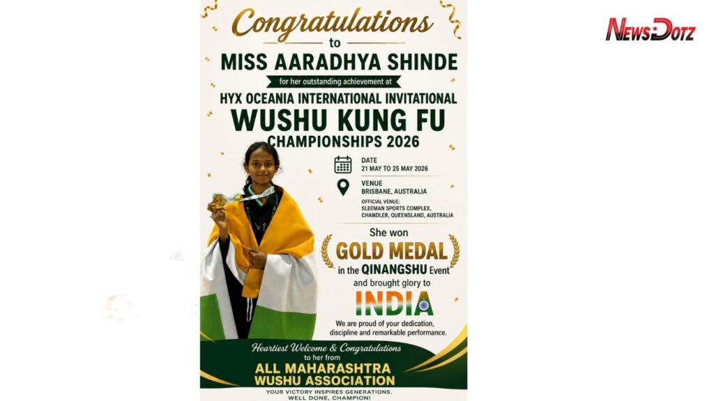 Pune Sports News: पुण्याच्या आराध्या शिंदेची आंतरराष्ट्रीय स्पर्धेत सुवर्णकामगिरी ऑस्ट्रेलियात भारताचा तिरंगा फडकावला
