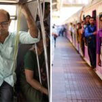 मुंबई लोकलमधील गर्दीचा कळस! आसन न मिळाल्याने ज्येष्ठ नागरिकाचा पाळण्यात बसून प्रवास