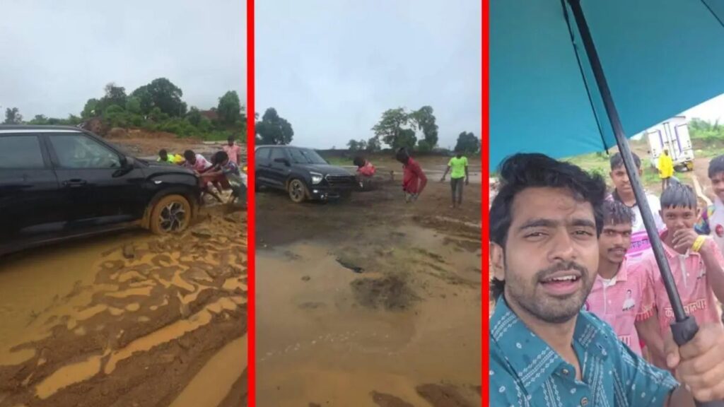 वसईत चिखलात रुतली प्रथमेश परबची कार VIDEO शेअर करताच 'दगडू' ट्रोल का झाला?
