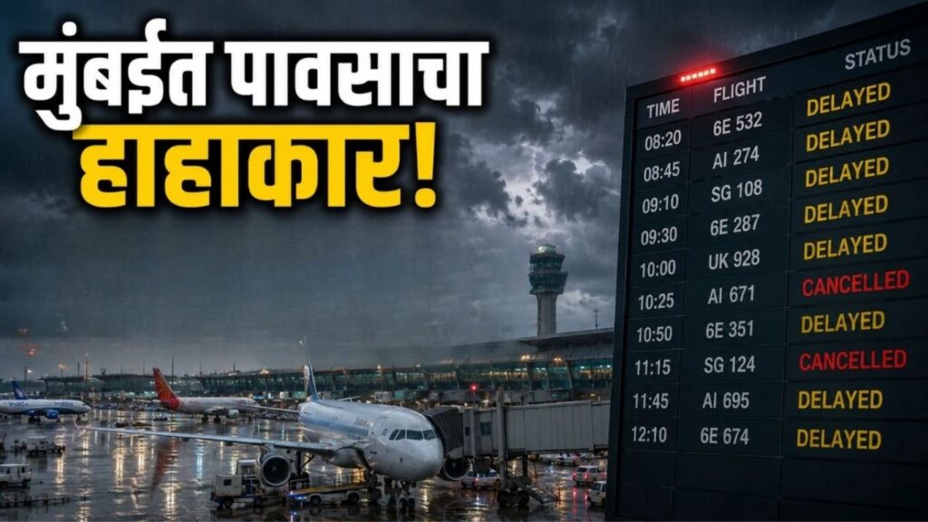 Mumbai Rain: मुसळधार पावसाचा विमानसेवेवर मोठा परिणाम 17 विमाने रद्द, 365 फ्लाईट्स उशिरा