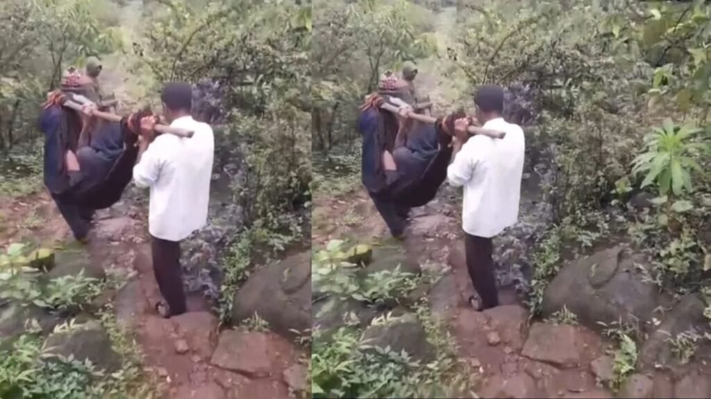 मावळात रस्त्यासाठी संघर्ष आजारी रुग्णाला झोळीतून नेण्याची वेळ