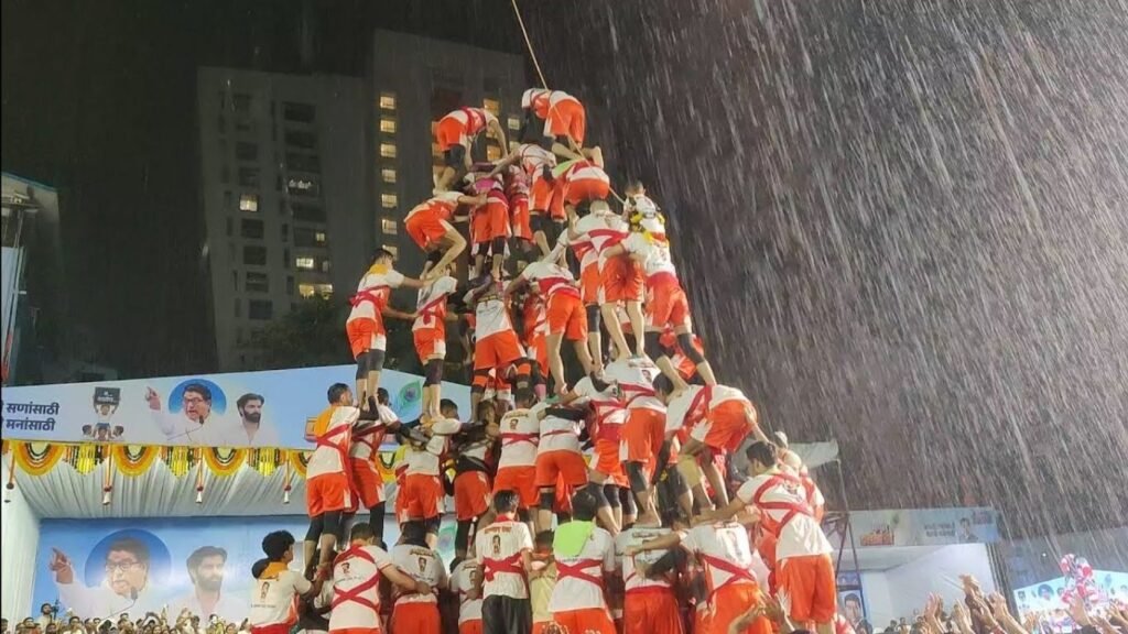 दहीहंडीपूर्वी ‘ठाण्याचा राजा’चा विक्रमी सराव! 9 थरांची यशस्वी सलामी देत गोविंदा पथकाची दमदार कामगिरी
