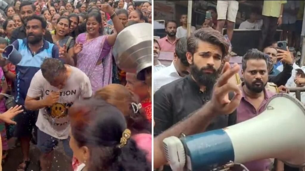 घणसोलीत पाण्यासाठी नागरिकांचा संताप; डोक्यावर हंडे घेऊन पालिका कार्यालयावर मोर्चा
