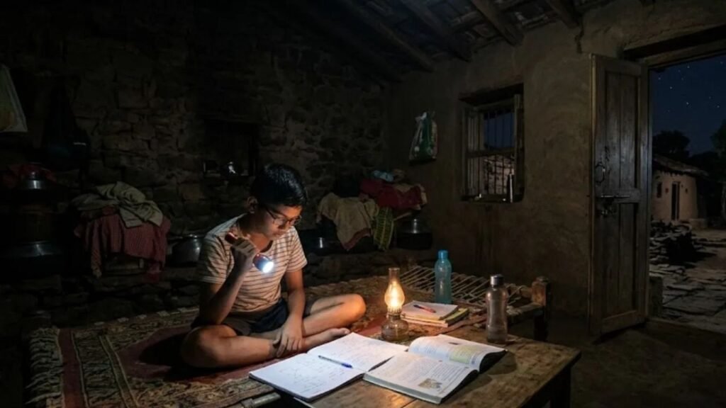 पुरंदरमध्ये इमर्जन्सी लोडशेडिंगचा फटका वाड्या-वस्त्यांवर अंधार, विद्यार्थ्यांचा टॉर्चच्या उजेडात अभ्यास