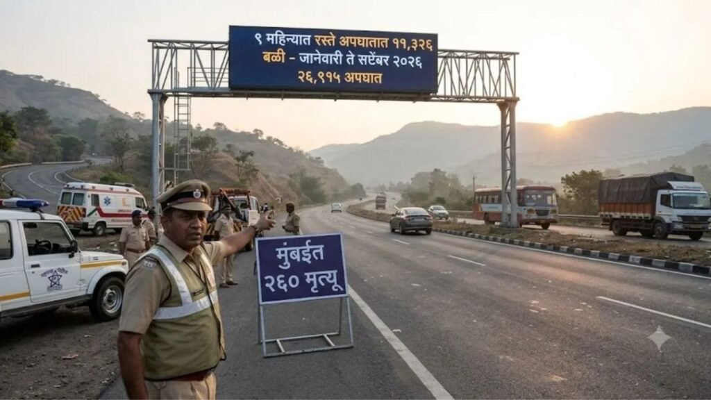 Maharashtra Road Accident Report 2026: ९ महिन्यांत २६,९१५ अपघात ११,३२६ जणांचा मृत्यू