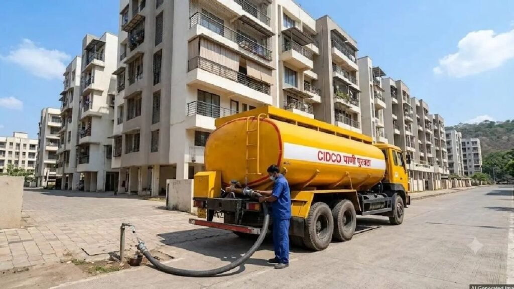 सिडकोचा ॲक्शन प्लॅन; ३४ पाणी टँकर GPS निगराणीखाली